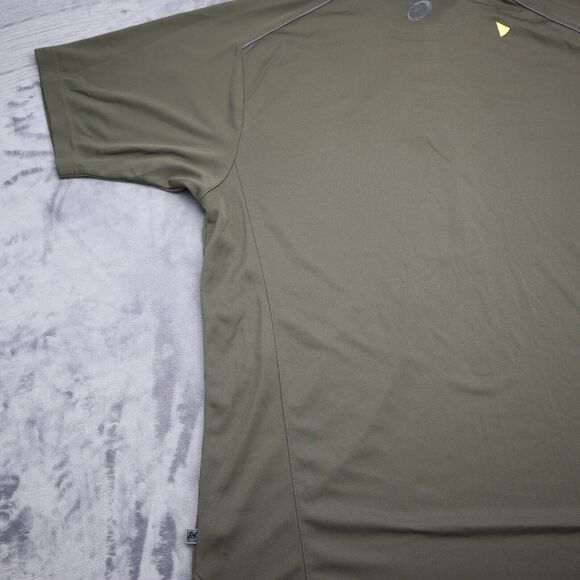 Zero Restriction Shirt Mens L Green Short Sleeve Chest Button Collared Top - Picture 13 of 16